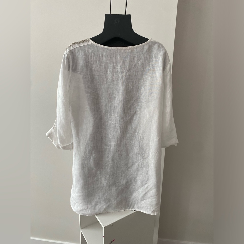 LA FEE Maraboute linen top/ tunic, size 42 ⭐️ Host Pick ⭐️ - Picture 4 of 8